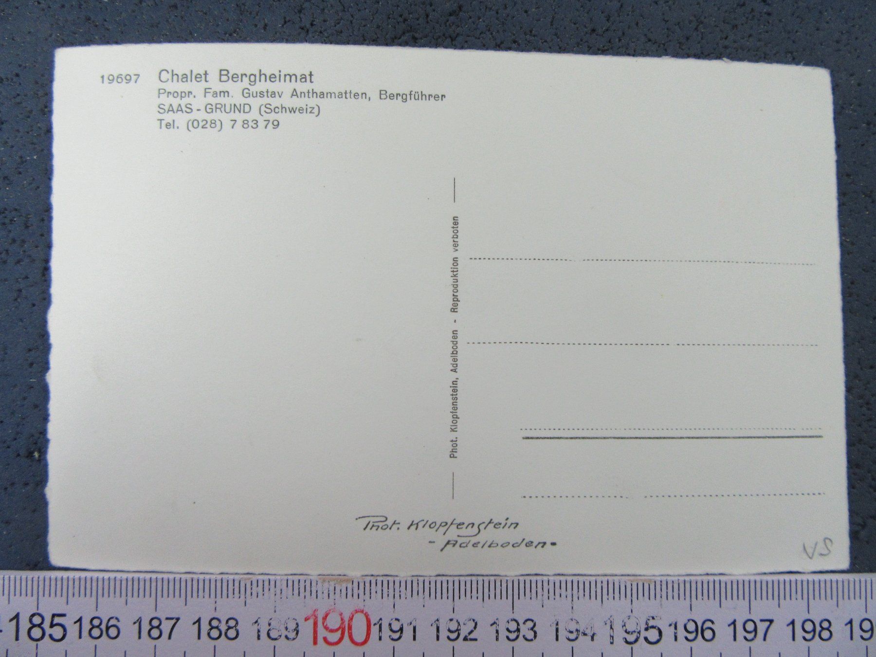 Cartoline postali: SAAS-GRUND VS AK CHALET BERGHEIMAT – Usato da Ettingen venduto da Hausi4711 1