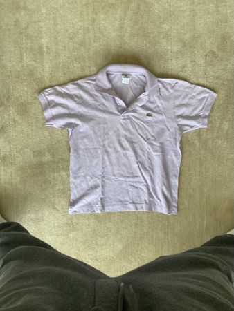 Lacoste Polo Shirt lila Kurzarm gebrauchter Zustand