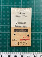 Oberaach - Romanshorn, altes Bahn Billett, korrig. Preis