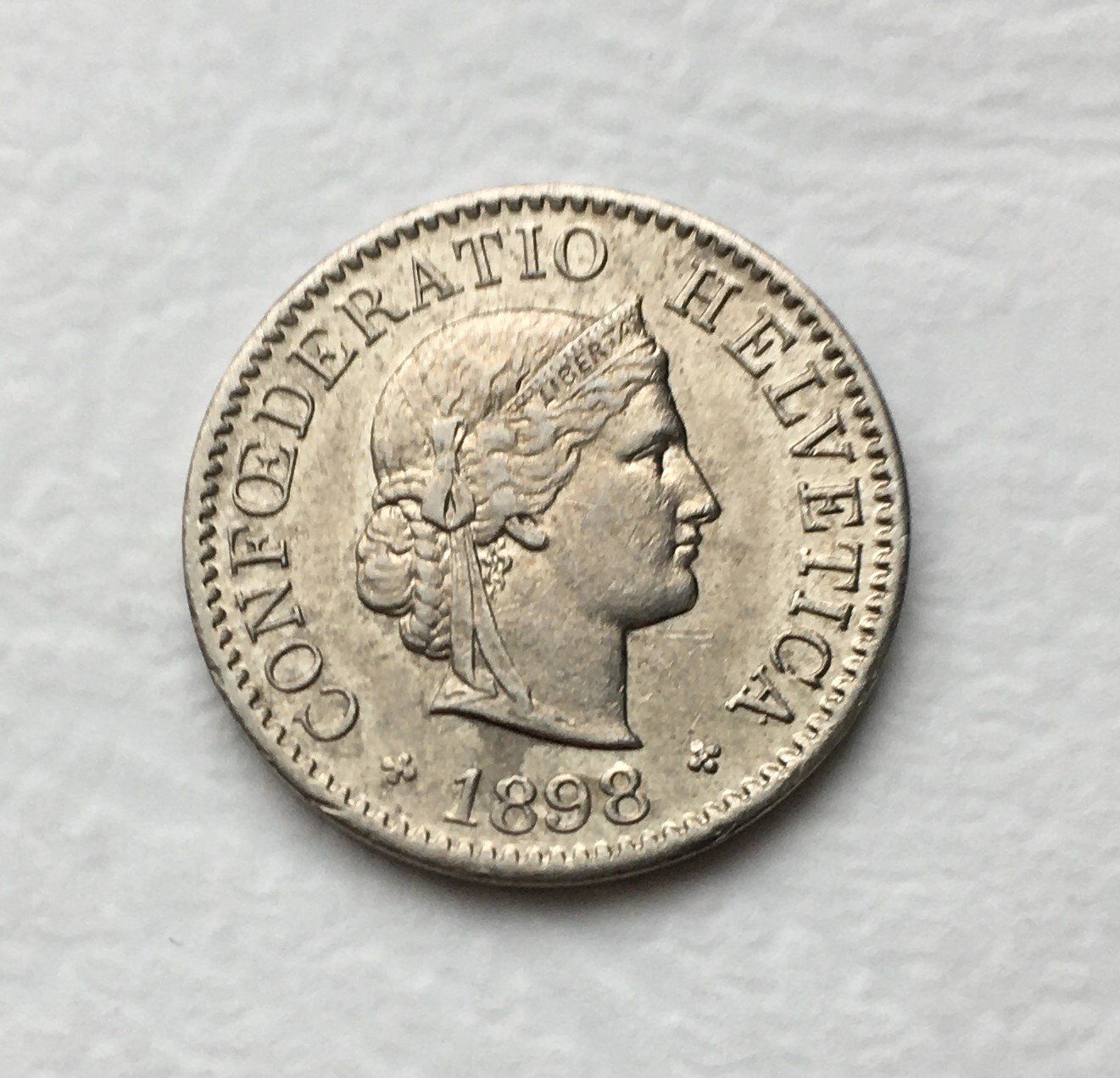 Tutti le monete: 1898 5 Rappen vz – Usato da Kirchberg SG venduto da Helveticus00