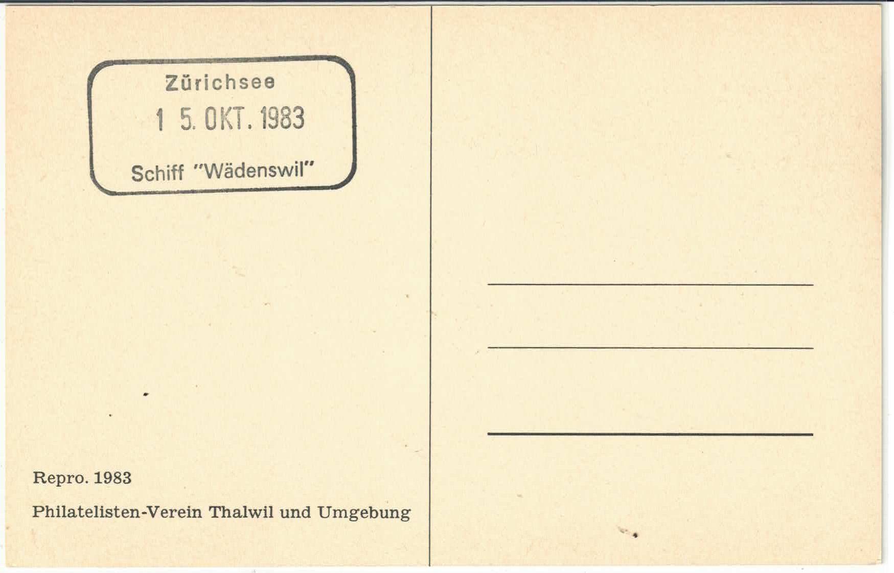 Cartoline postali: Zürichsee - Schiff "Wädenswil" - Repro – Usato da Ettingen venduto da Kartenplanet 1