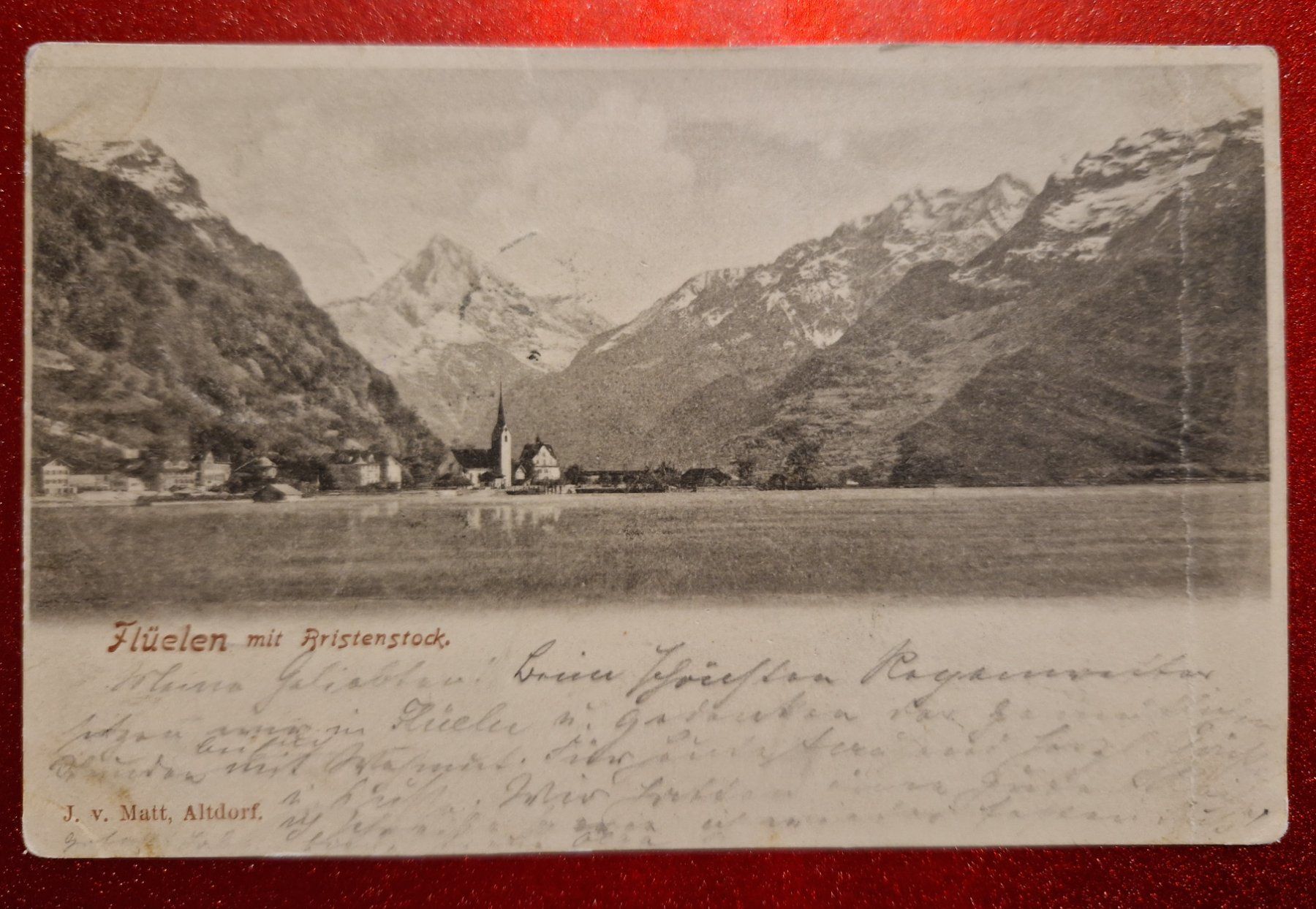 Cartes postales: Flüelen mit Bristenstock 1900 – D'occasion à Melchnau par Arthurius