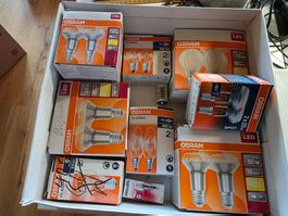 1 Posten Konvolut Glüh Mittel Glühbirnen Lampen