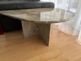 2 x Tavolino in marmo design semi-tondo