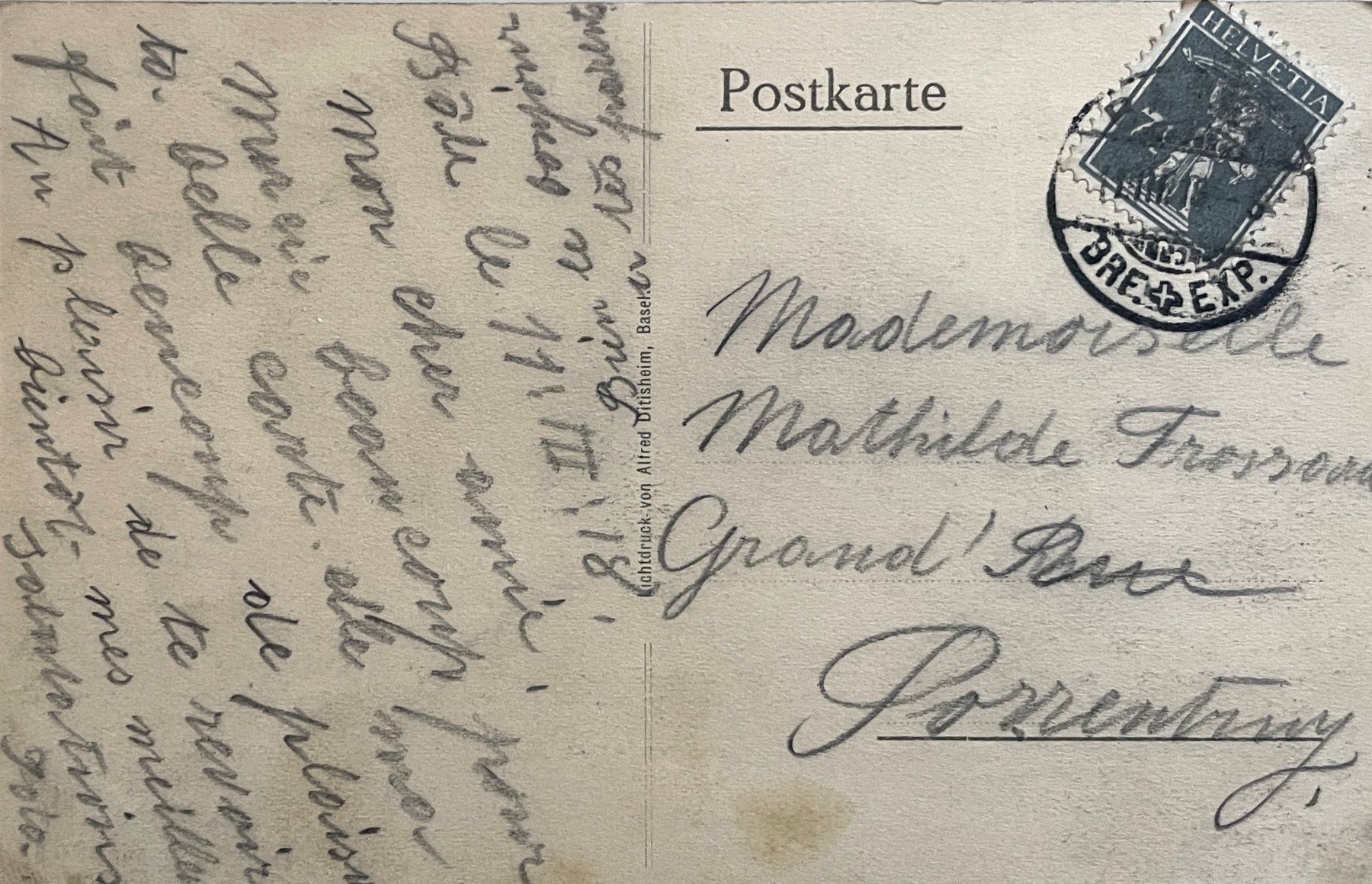 Cartoline postali: Basel - Augenheilanstalt – Usato da Savagnier venduto da Ne2065 1