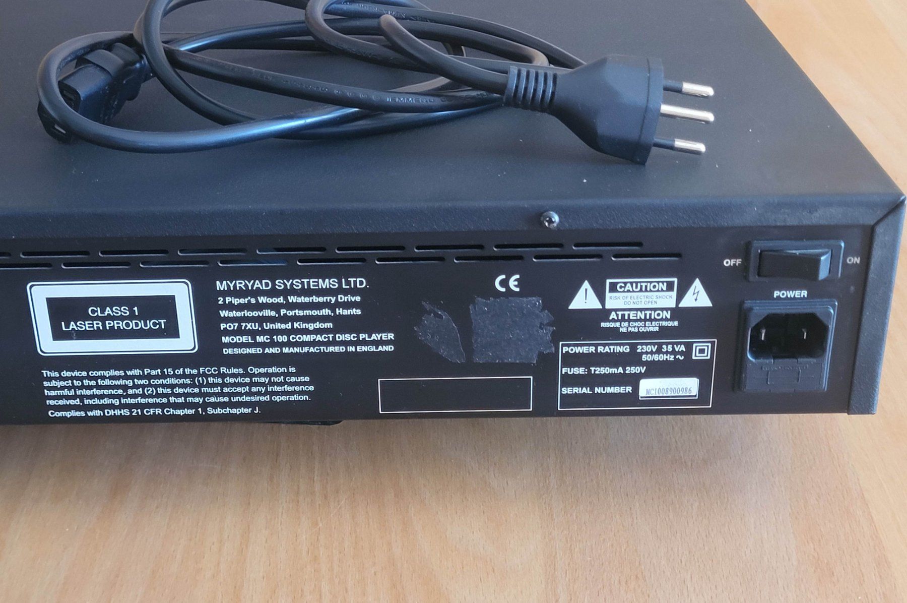 Sistemi audio & multimediali: Myryad MC-100 CD Player – Usato da Mühlethurnen venduto da smicho 6