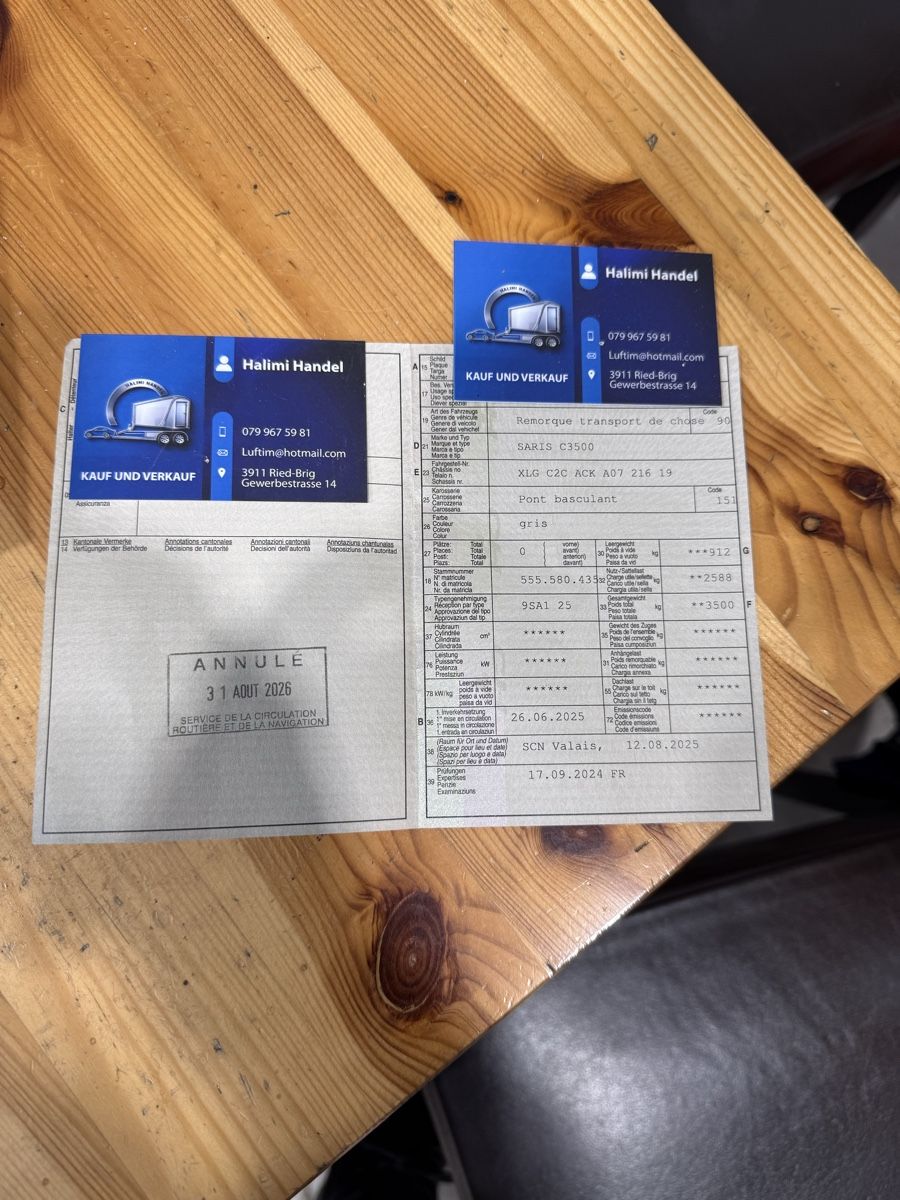 Saris Rimorchi: Kipperanhänger Mit Gitter 3.5 t – Usato da Ried-Brig venduto da H-Handel 3