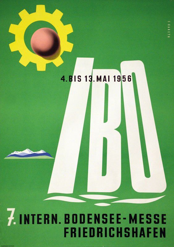 Foto & Immagini: IBO Plakat 1956, Bodensee Messe Friedrichshafen – Usato da Wollerau venduto da Plakatfreund