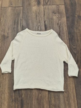 Hemisphere Pullover 100% Kaschmir offwhite Gr 34 neuwertig