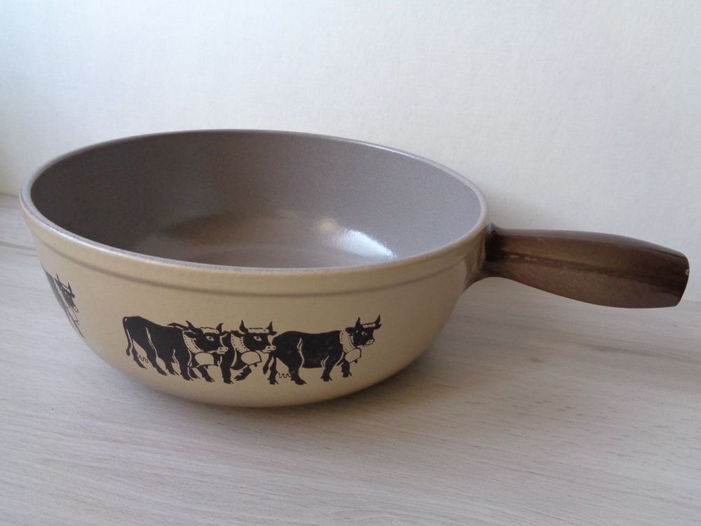 APPENZELLER ALPAUFZUG EMALCO FONDUE CAQUELON GUSSEISEN | Kaufen auf Ricardo