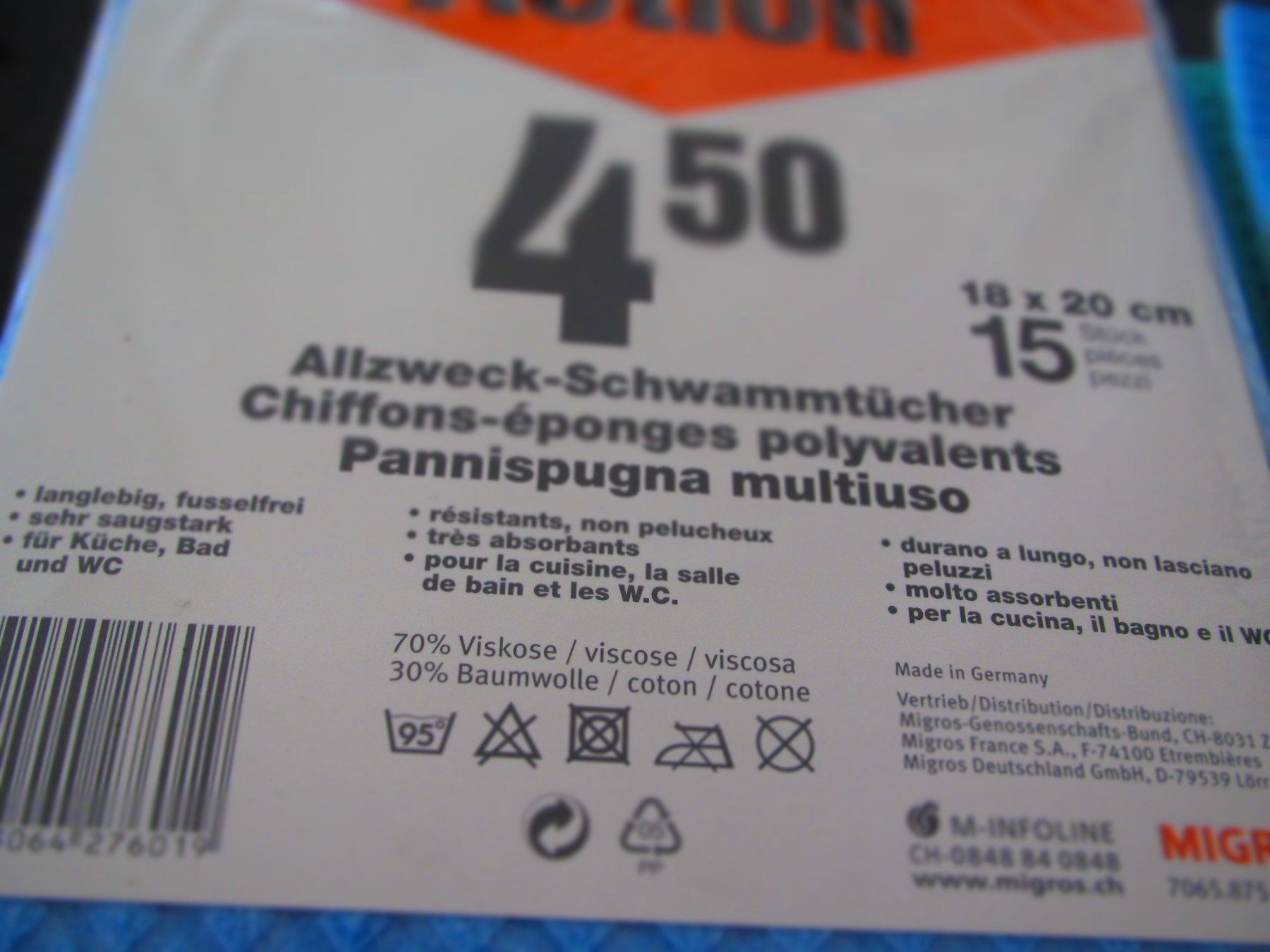 Sonstiges für Haushalt & Wohnen: CHIFFONS DE NETTOYAGE  MICROFIBRE EPONGES NEUFS – Neu und originalverpackt aus Murten von Selliot 3