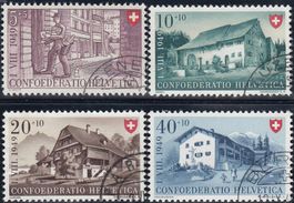 42-45 PP-Satz 1949 sauber gestempelt unten rechts, Kat.30.50