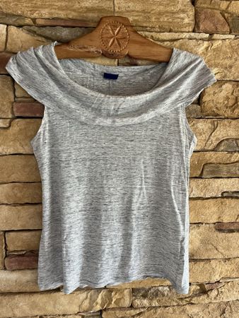 Shirt ärmellos Leinenmischung