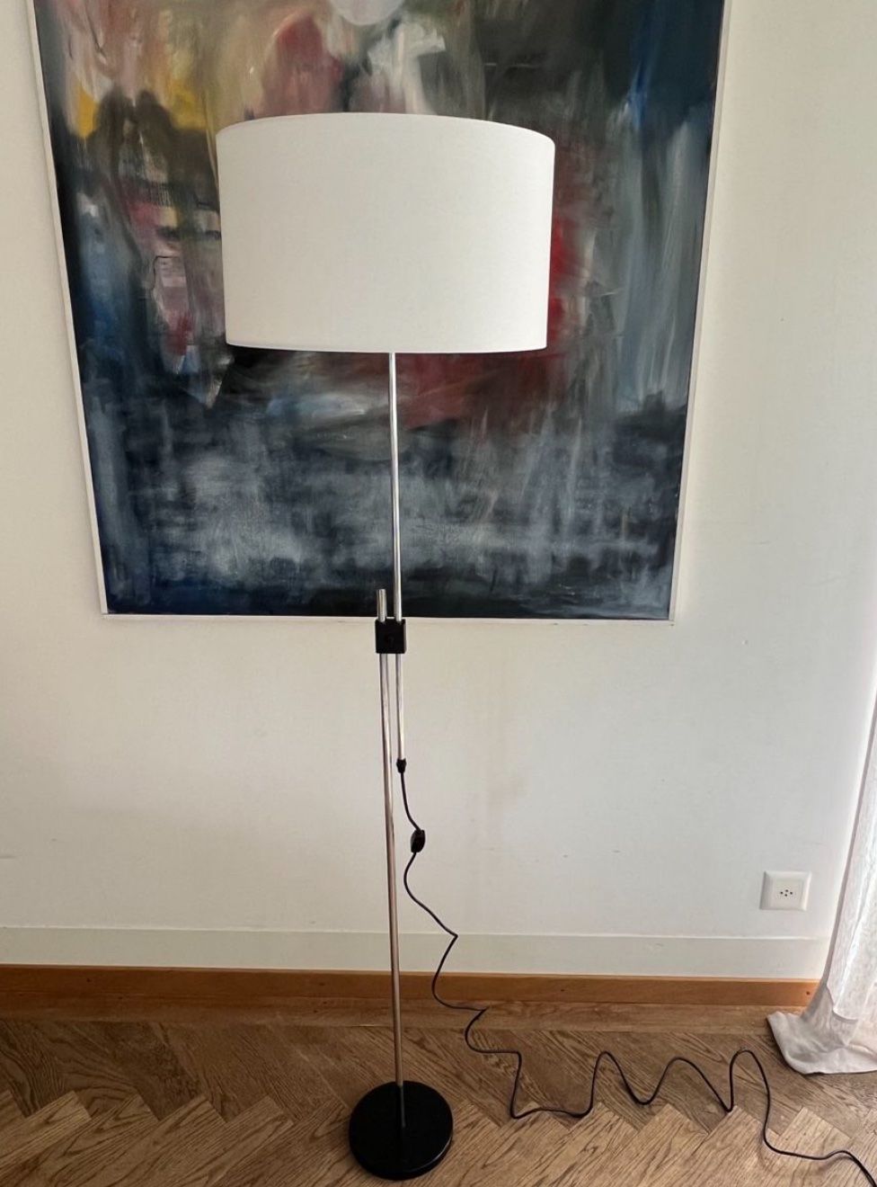 Lampade: Stehleuchte 70er Chrom Stoff verstellbar – Usato da Zürich venduto da Testore 6