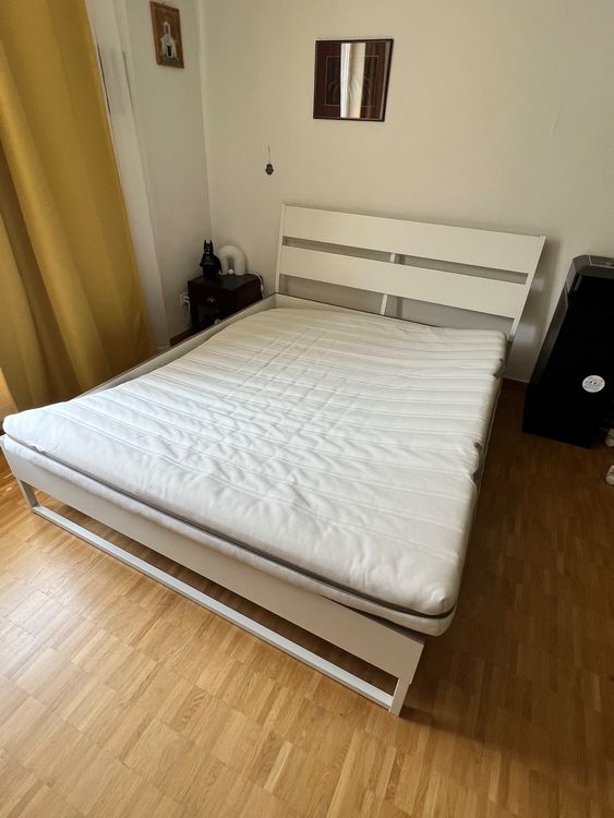 Ikea Bett 160x200 Komplett mit Matratze und Jysk Topper Kaufen auf