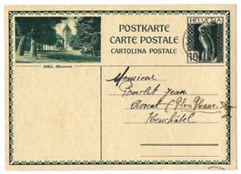 1930 Bildpostkarte Nr. 122-004 Bild BIEL, gest. La Coudre NE