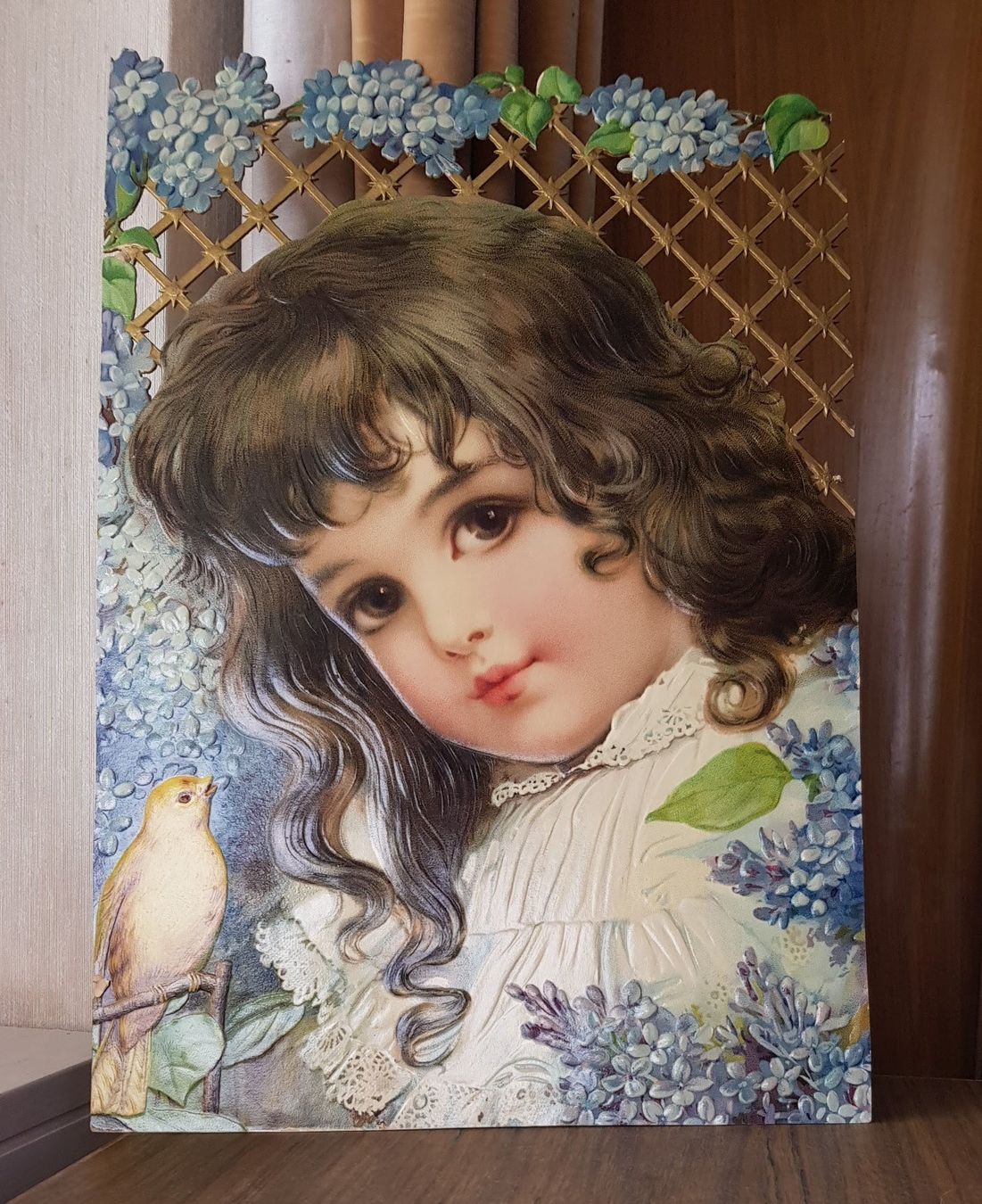 Grafiken & Lithographien: Bild Mädchen mit Kanarienvogel Jugendstil – Gebraucht aus Mörschwil von antiksalon 4