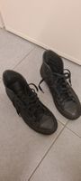 Schwarze Leder Converse All Star Gr. 40