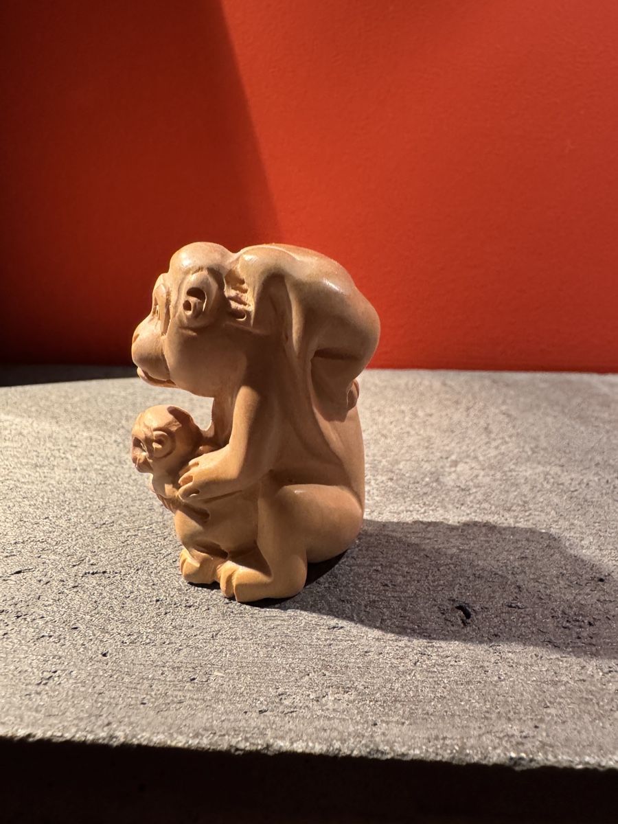 Statuette: Okimono Netsuke Holz Affen – Usato da Gipf-Oberfrick venduto da Iberico 3