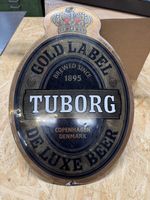 Tuborg Gold Label Deluxe Beer, Vintage Blechschild