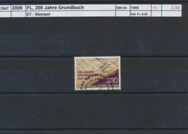 2009 FL, "200 Jahre Grundbuch", ET - Stempel