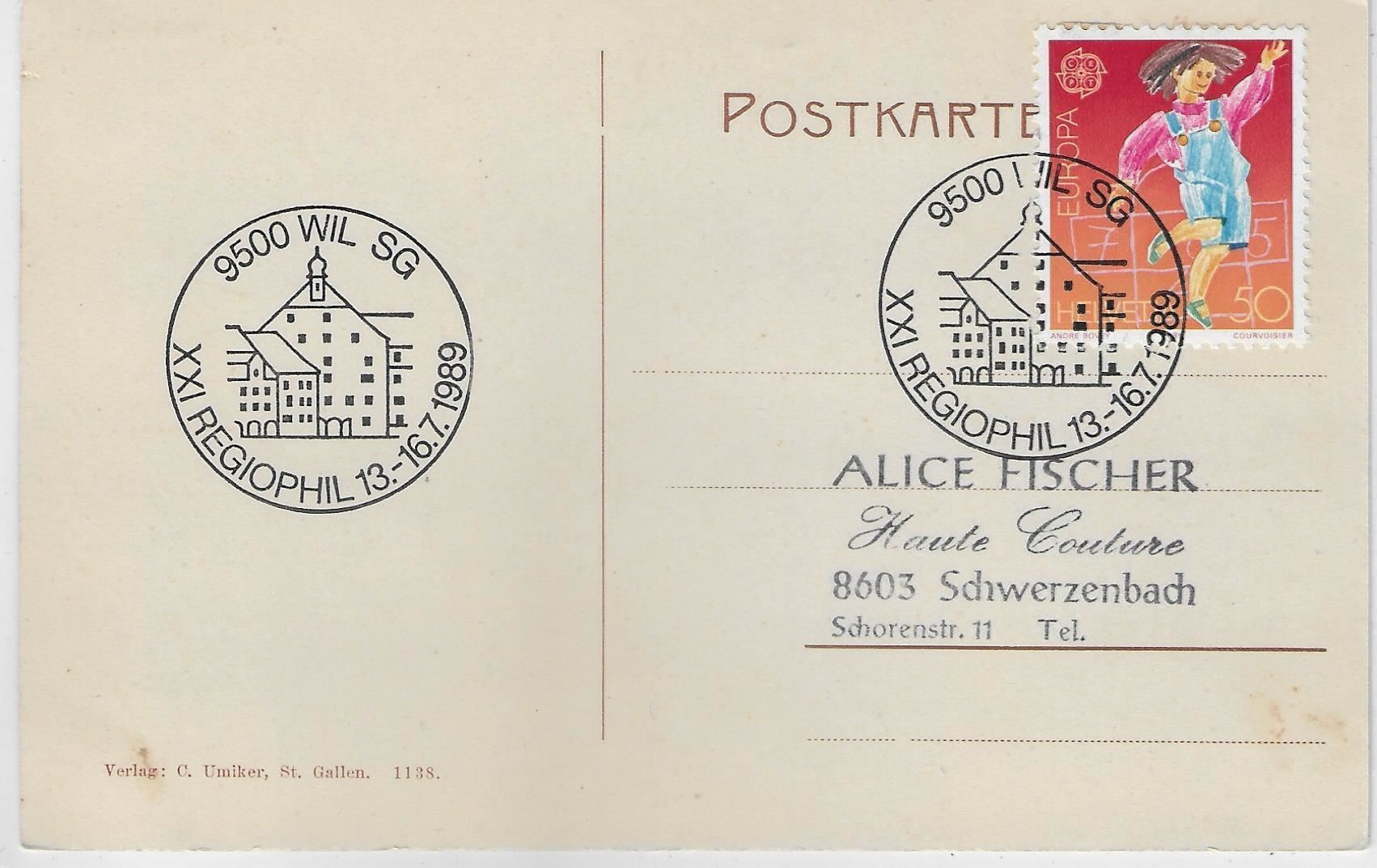 Cartoline postali: Bernhardzell - Generalansicht – Usato da Ettingen venduto da Kartenplanet 1