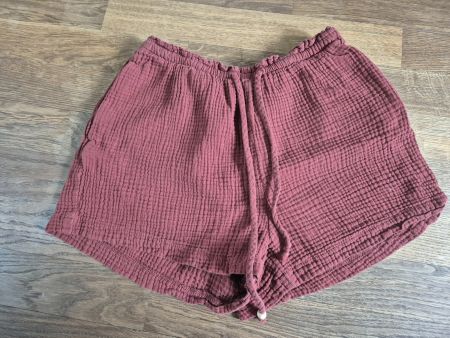 H&M rust cotton muselin shorts size S