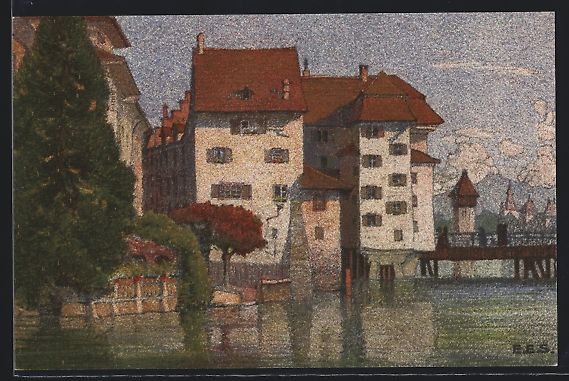 Cartes postales: Ernst E. Schlatter: Luzern, Ortspartie a – D'occasion à Berlin par bartko-reher