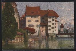 Ernst E. Schlatter: Luzern, Ortspartie a