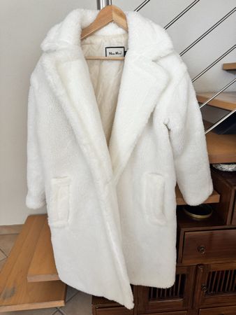 manteau molletonné blanc