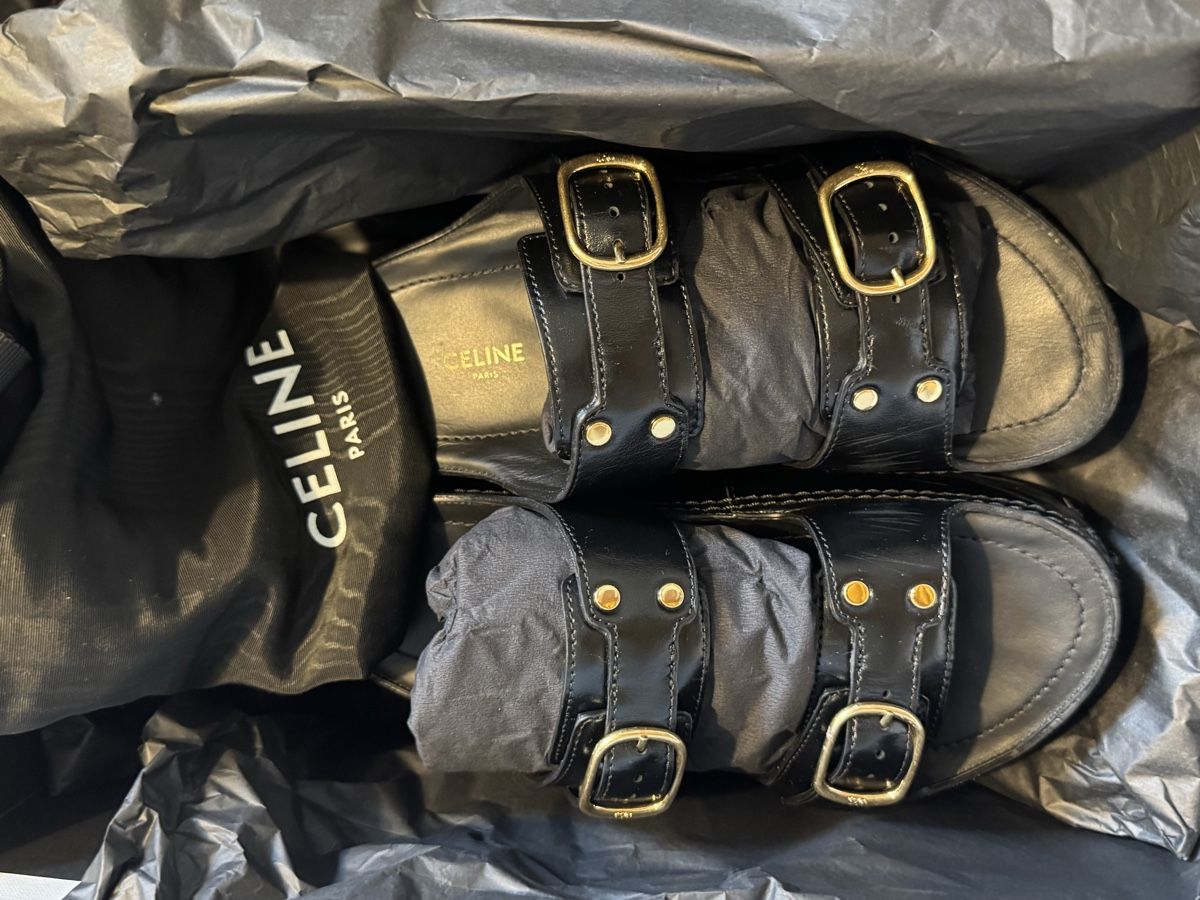 Celine Scarpe da donna: CELINE POLLY MULE COMPENSÉE EN CUIR DE VEAU – Nuovo (secondo la descrizione) da Genève venduto da inf_2ggr 5