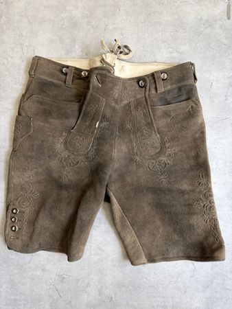 Trachtenhose kurz Leder Herren bestickt Gr. 24