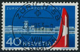 1953 - Zürich Flughafen - Ersttag Voll Stempel