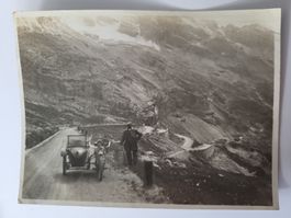 Foto Töff mit Seitenwagen Fahrrad Stilfserjoch  1920  R4