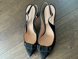 Elegante Philip Hardy Slingpumps, Samt schwarz, Gr. 39, n...