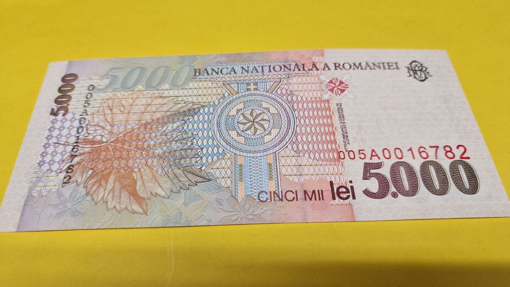 5000 Lei Banknote aus Rumänien, Jahrgang 1998 (Neu und originalverpackt ...