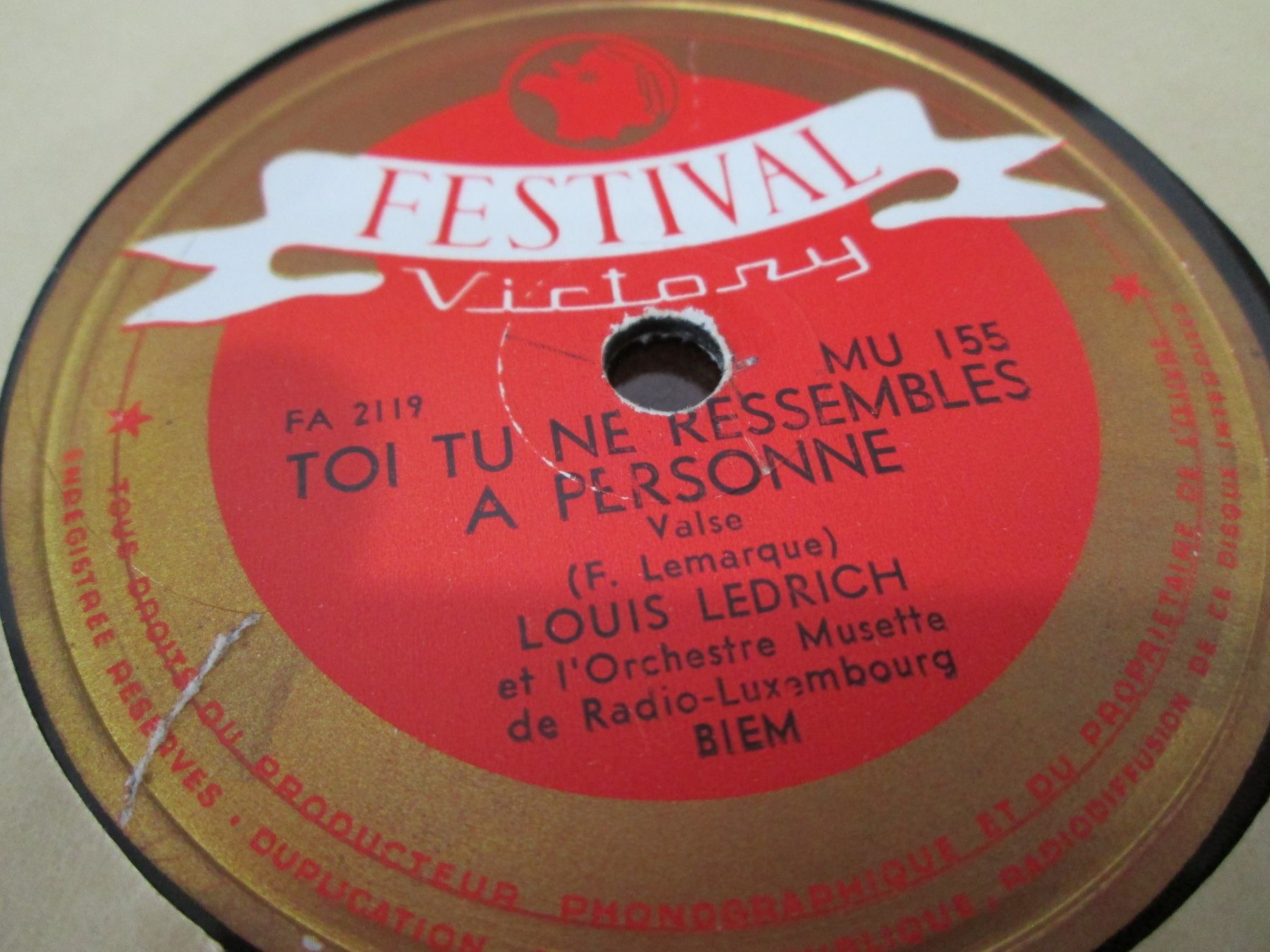 Schallplatten: DISQUES 78 TOURS – Gebraucht aus Lausanne von Leag 9