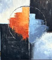 modernes Ölgemälde 100x100cm, mit Zertifikat!
