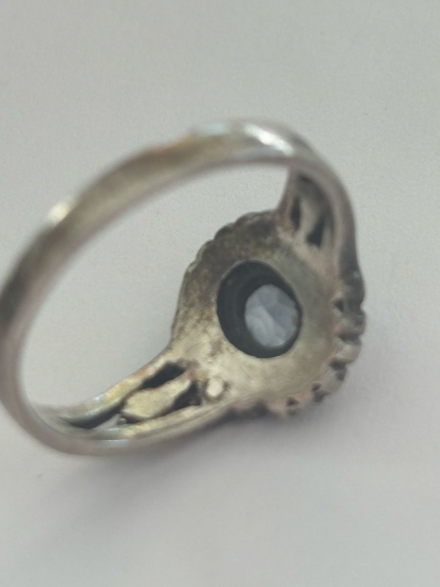Anelli: Silberring 925 mit hellblauem Stein Vintage Zustand – Usato da Langnau am Albis venduto da flusspflege 4