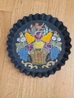 Handbemaltes Blechtablett, Früchte-Motiv, Vintage