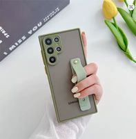 Samsung Galaxy S22 Ultra Hülle Grün Case mit Halter Strap
