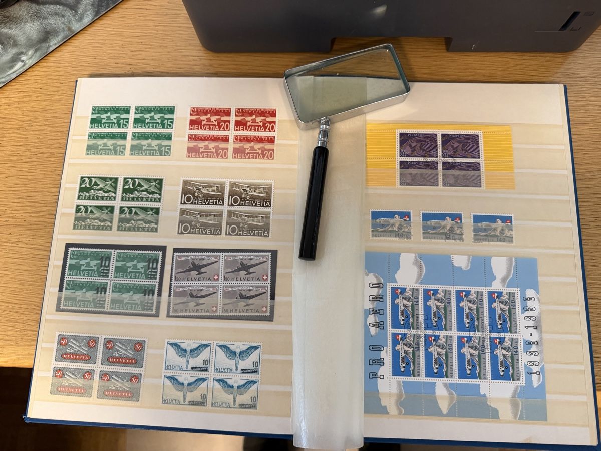 Alle Briefmarken: Album mit Flugpost Sammlung Schweiz – Gebraucht aus Murgenthal von Tina_4055 5