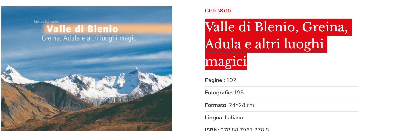 Libri: Valle di Blenio, Greina, Adula e altri luoghi magici – Usato da Pambio Noranco venduto da Pol69 4