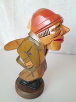 Erzgebirge Nussknacker, alter Mann, Holz, ca. 1950, Top