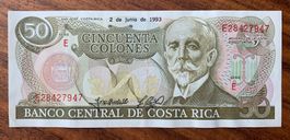 Costa Rica 50 Colones 1993 UNZ