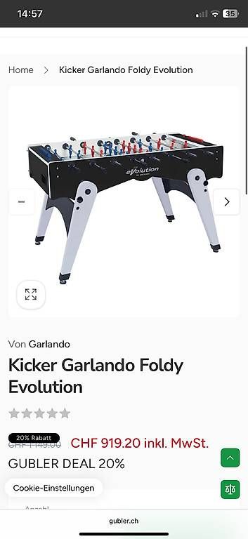 Spiele: Tischfussball Töggelikasten klappbar, Evolution  – Gebraucht aus Wasserauen von Cachaca51 3