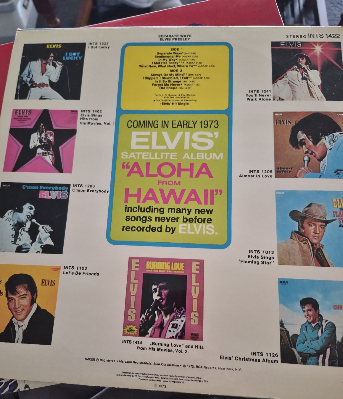 Schallplatten: Disque vinyle Elvis Presley "Separate Ways" INTS 1422 – Gebraucht aus Genève von seb_cf6l 1