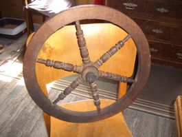 Antikes Rad Holz alt Durchmesser ca 48cm 6 Speichen
