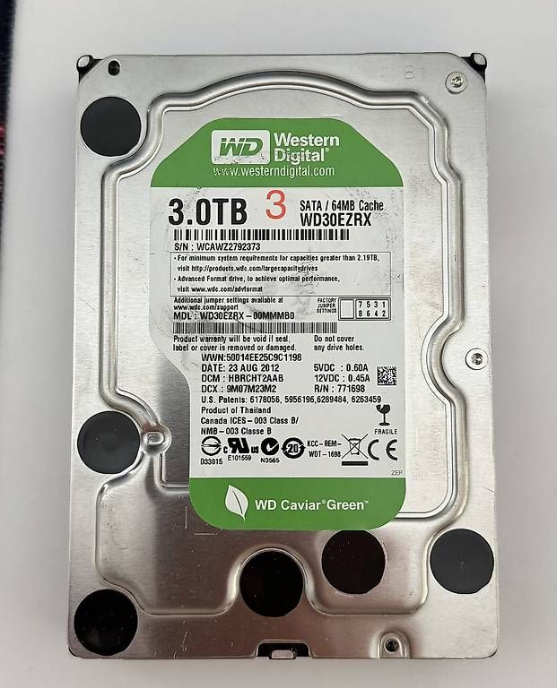 Western Digital Harddisks: WD Caviar Green 3TB HDD  Fehlerfrei – Gebraucht aus Lyss von MarcLeue