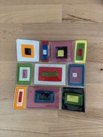 Dekoteller aus farbigem Glas